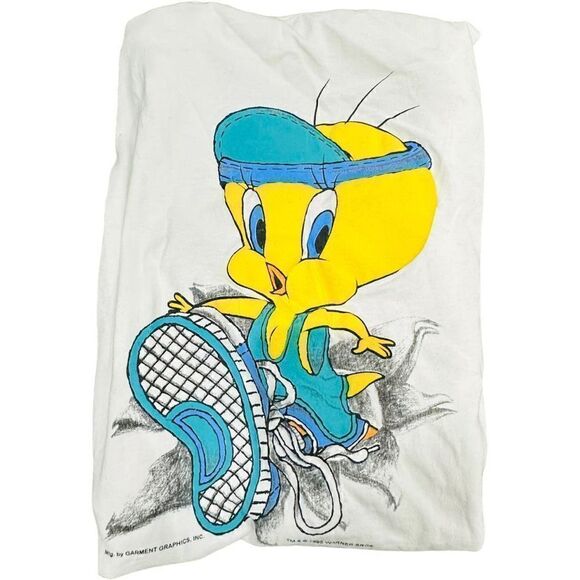 LOONEY TUNES Tweety Bird Vintage 1996 Short Sleeve T-shirt Tee Shirt EUC Size 2X - Picture 2 of 6